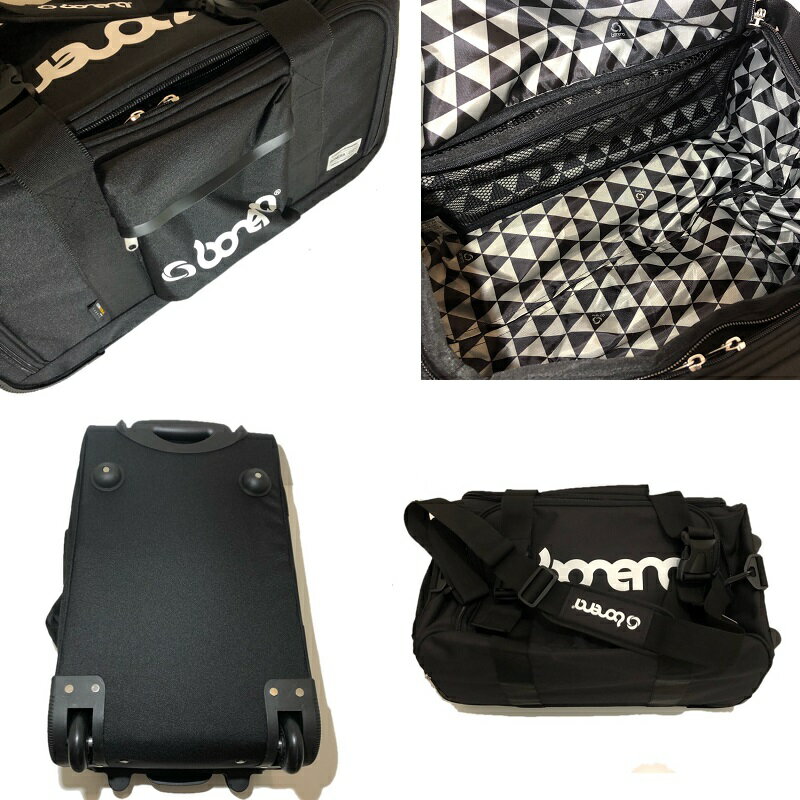 【 BONERA / ボネーラ 】キャリー バッグ BNR-G187 飛行機内持ち込み可能サイズ 40L キャスター付 CARRY BAG 合宿 林間学校 カバン 鞄 BLACK BLK ブラック 黒 練習着 ユニフォーム ウェア サッカー フットボール フットサル SOCCER FOOTBALL FUTSAL チームオーダー通販 サッカー 用品 セール