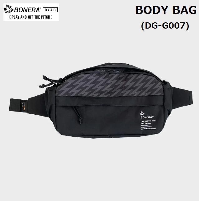 【 BONERA DIAG / ボネーラ ディアグ 】《 2022秋冬 》 ボディバッグ DG-G007 CORDURA コーデュラ BAG バック カバン 鞄 斜め掛け ウェストポーチ BLACK BLK ブラック 黒 移動 観戦 フェス サ…