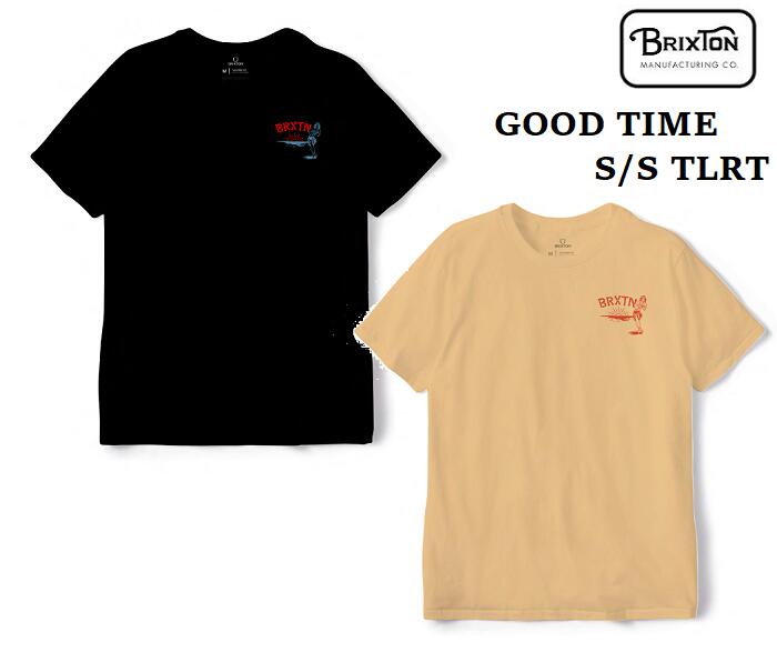 楽天LUANA　LANI　楽天市場店【 BRIXTON / ブリクストン 】 【国内正規品】 GOOD TIME S/S TLRT 半袖 Tシャツ ティシャツ トップス メンズ レディース サーフィン スケートボード スノーボード STRAW ストロウ BLACK ブラック 16858