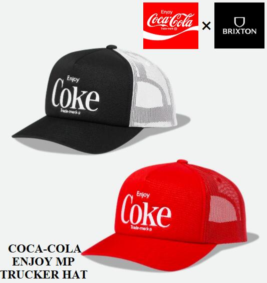 【 BRIXTON / ブリクストン 】 【国内正規品】 COCA-COLA ENJOY MP TRUCKER HAT コカ・コーラ コラボ キャップ 帽子 スナップバック ハット カーブバイザー トラッカー メンズ レディース サーフィン スケートボード スノーボード BLACK COKE RED 11388