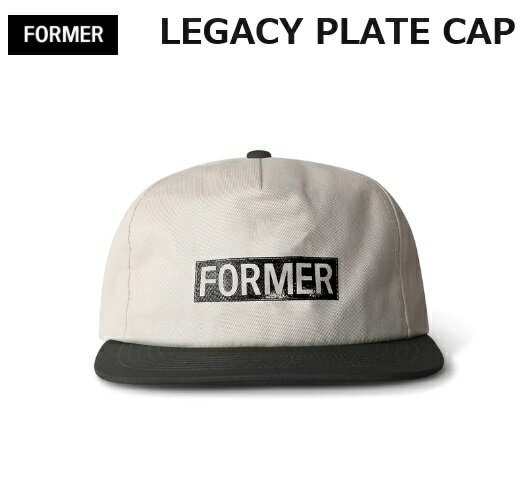 【 FORMER / フォーマー 】 【国内正規品】 2024 春 LEGACY PLATE CAP レガシー プレート キャップ スナップバック 帽子 メンズ レディース サーフィン クレイグ アンダーソン デーン レイノルズ オースティン ジレット ディラン リーダー PBONE BLACK HW-24122