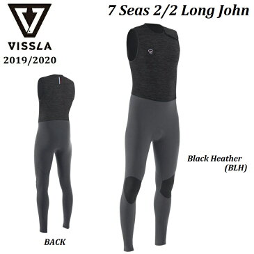 【 日本正規品 】【 メンズ 】2019 VISSLA WETSUITS 2mm 7 SEAS LONG JOHN BLACK HEATHER BLH 2/2 ロングジョン ジャージ ブラック ヘザー グレー RASH ラッシュガード ヴィス ビスラ ウェットスーツ 大人 男性 MENS 既成品 海外製 つるし オススメ MW22G7LI 19SP