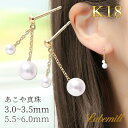 パール ピアス 揺れる 18k パールピアス 18金 k18 ロング ロングピアス 結婚式 ぶら下がり レディース ギフト おしゃれ カジュアル 小ぶり ゴールド かわいい 母の日