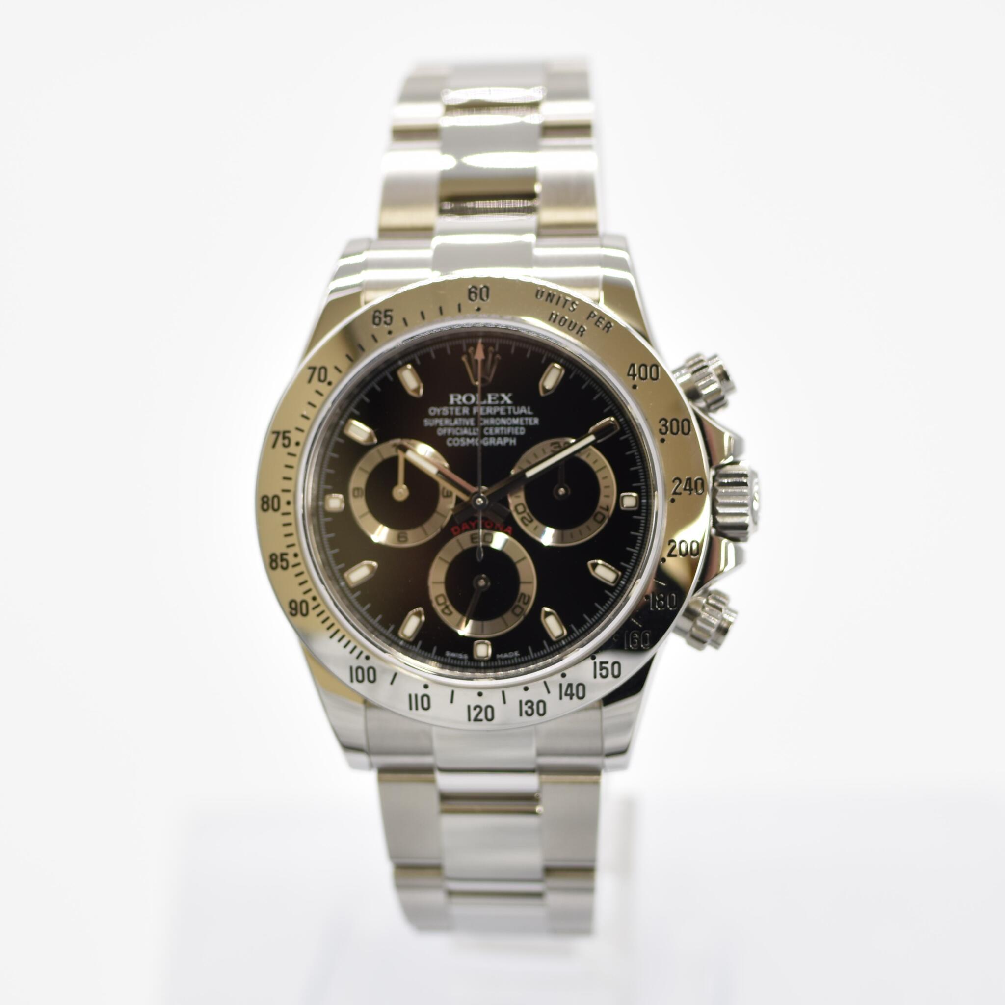 ロレックス デイトナ 116520 ランダム番 付属品完品 黒文字盤 Rolex Daytona メンズ ユニセックス 【中古】【腕時計】【送料無料】