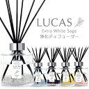 LUCAS ルカス ホワイトセージ 浄化ディフューザー 100ml 5種類 ルームフレグランス スティック 芳香 香り 天然 ギフト プレゼント エッセンシャルオイル リードディフューザー アロマフレグランス 【優良ショップ受賞！】