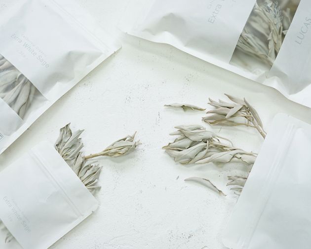 LUCAS ルカス エクストラ・ホワイトセージ [カリフォルニア直輸入オーガニック認定] 30g スマッジング 浄化 ヨガ 瞑想 無農薬 セージ ホーリーハーブ 米国農務省（USDA）カリフォルニア認定（CCOF）取得