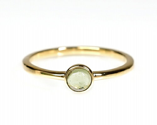 モルダバイト18金リング指輪天然石...