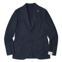 【国内正規品】【SALE30】秋冬アウトレット L.B.M.1911 ( エルビーエム1911 ) / JACK SLIM ( ジャック スリム ) / コットン ドビー織り柄 ストレッチ 2B 2パッチ ジャケット【ネイビー】【送料無料】