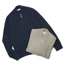 【国内正規品】【SALE30】春夏アウトレット GRANSASSO ( グランサッソ ) / コットン ブークレ 8G W-ZIP ブルゾン【ベージュ/ネイビー】【送料無料】