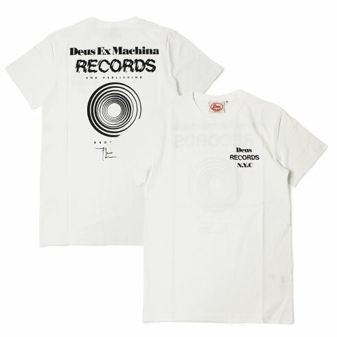 【国内正規品】【SALE20】S/S 新作 Deus ex Machina ( デウス エクス マキナ ) / RECORDS BROOKLYN ロゴ Tシャツ【ホワイト】【送料無料】