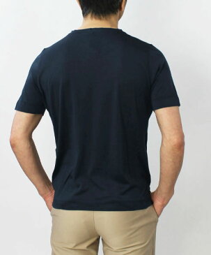 アッカ ノーヴェチンクエトレ / H953 / Tシャツ / シルク Vネック【オフホワイト/ネイビー】【SALE 50】