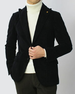ラルディーニ / LARDINI / ジャケット / コットン 親子 コーデュロイ ピークドラペル 2B / JQ953AQ【ブラック】【SALE 50】