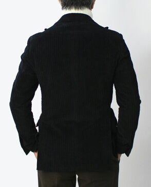 ラルディーニ / LARDINI / ジャケット / コットン 親子 コーデュロイ ピークドラペル 2B / JQ953AQ【ブラック】【SALE 50】