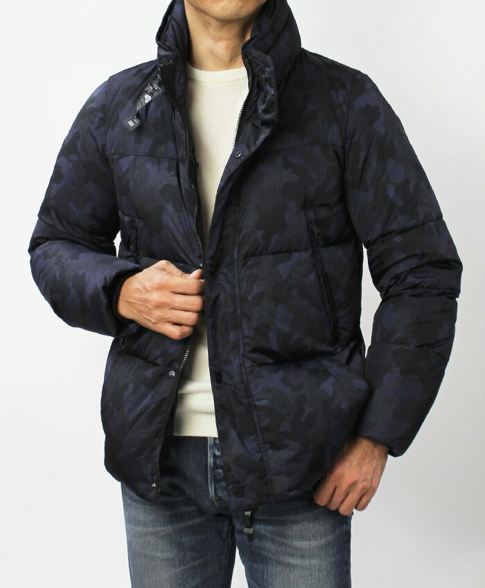 デュノ / DUNO / ダウン ブルゾン / リップストップナイロン / カモフラ柄 / GORDC【ネイビー】【SALE30】