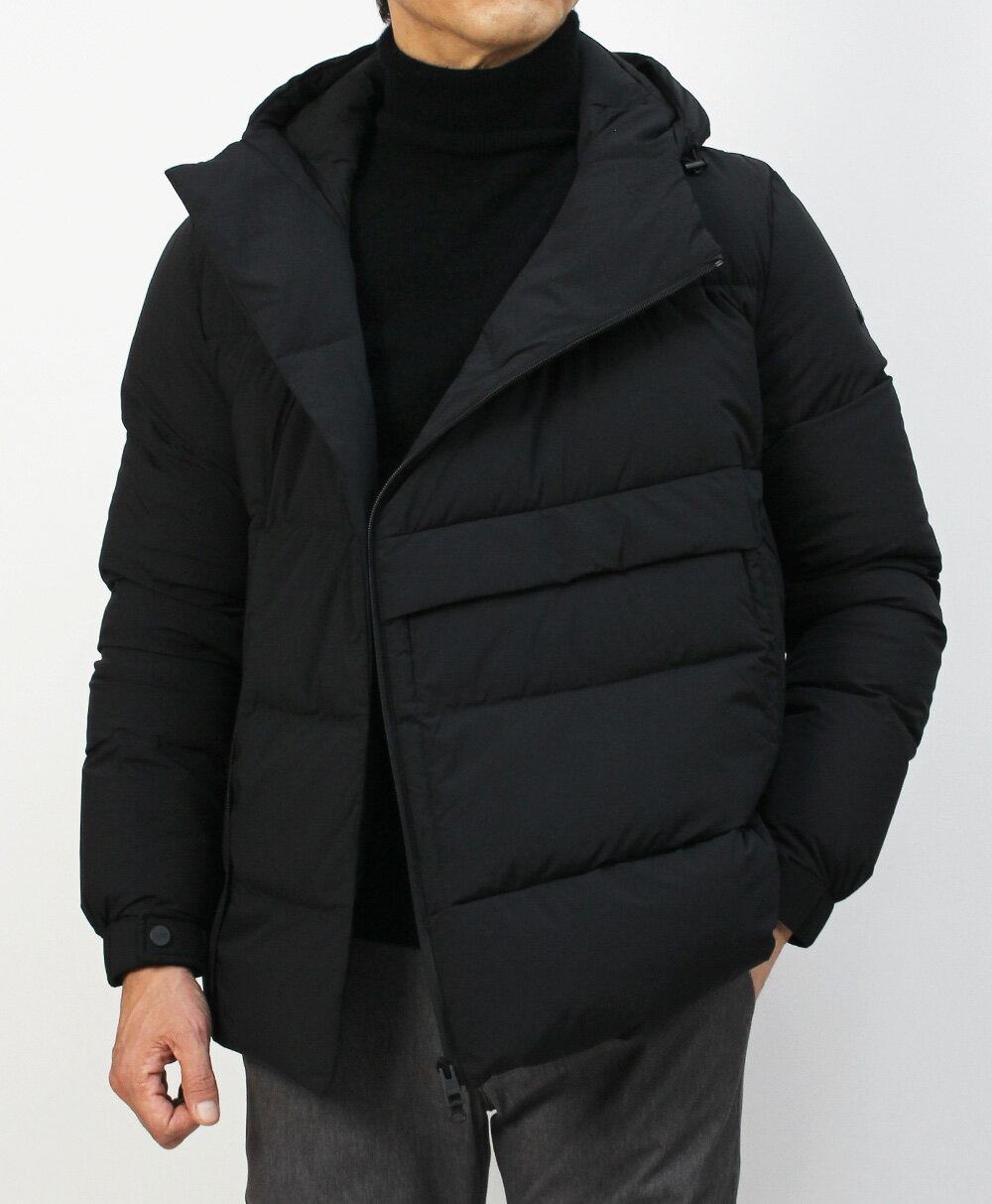 デュノ / DUNO / アシンメトリー ダウン ブルゾン / ストレッチ ナイロン / WEST8【グレー/ブラック】【SALE 30】