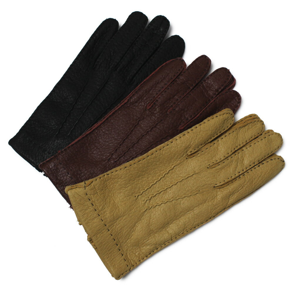 デンツ　手袋（メンズ） デンツ / DENTS / グローブ / 手袋 / イングランド製 ペッカリーレザー アンライニング 【CORK/KIRSCH/BLACK】