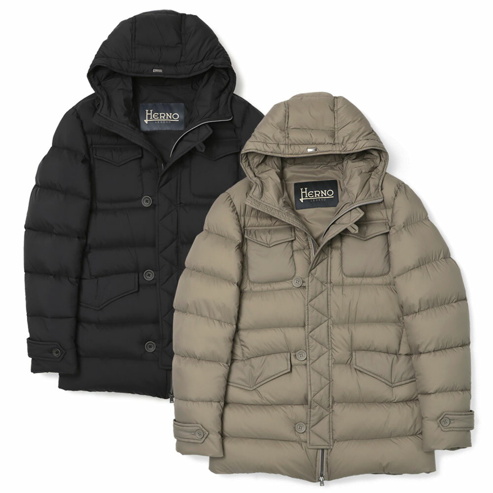 ヘルノ / HERNO / ダウン ジャケット / 超軽量 撥水 ナイロン / エスキモー型 コート / LEGEND / PI004ULE-12456Z 【2600.グレージュ/9300.ブラック】