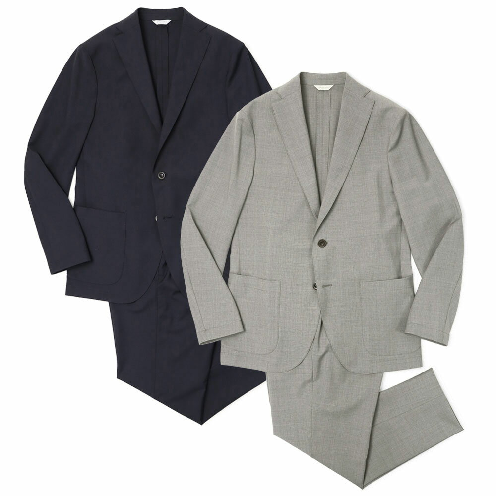 Rakuten - ボリオリ / BOGLIOLI / イージースーツ / EASY SUIT / ワンプリーツ スーツ / サマートロピカルウール / ストレッチ / 無地 / 2Bシングル / 913A2I-SB5109 【850.ライトグレー/780.ネイビー】