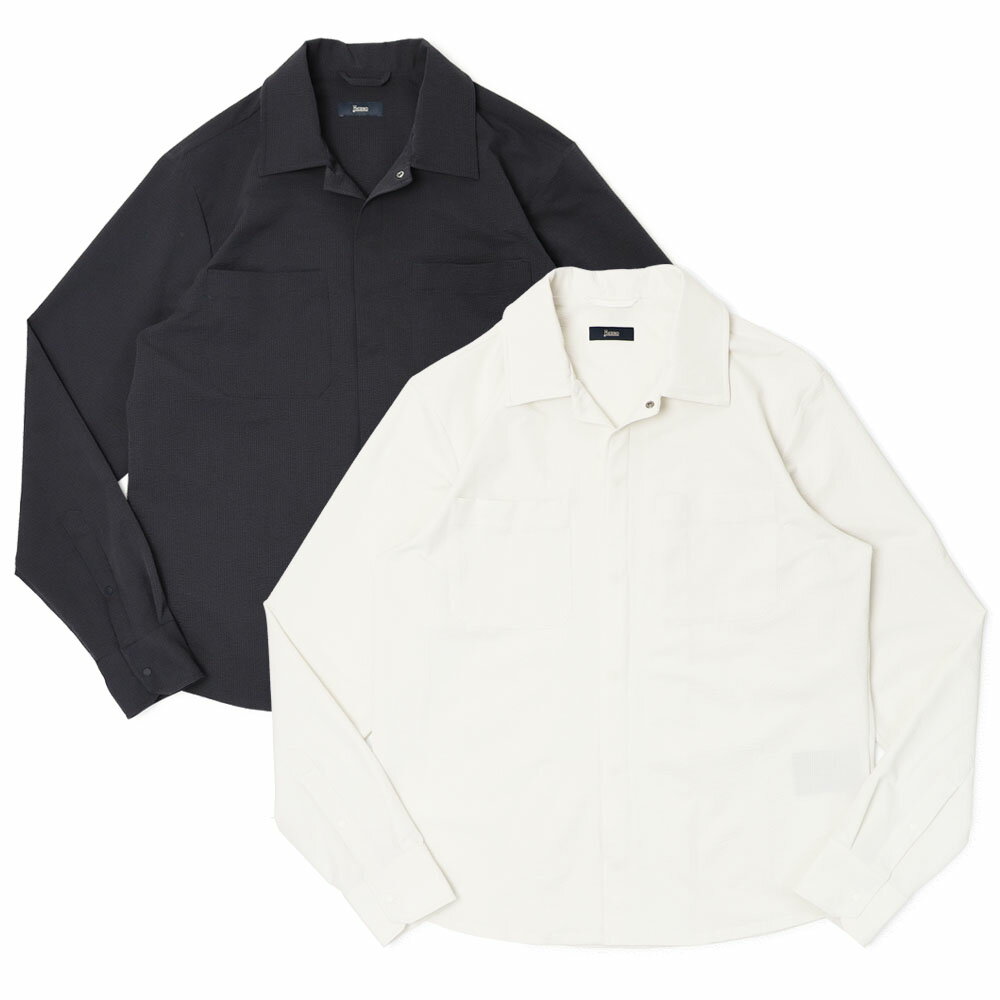 Rakuten - ヘルノ / HERNO / シャツアウター / 超軽量ストレッチシアサッカー / CM000020U-12684 【1000.ホワイト / 9200.ネイビー】