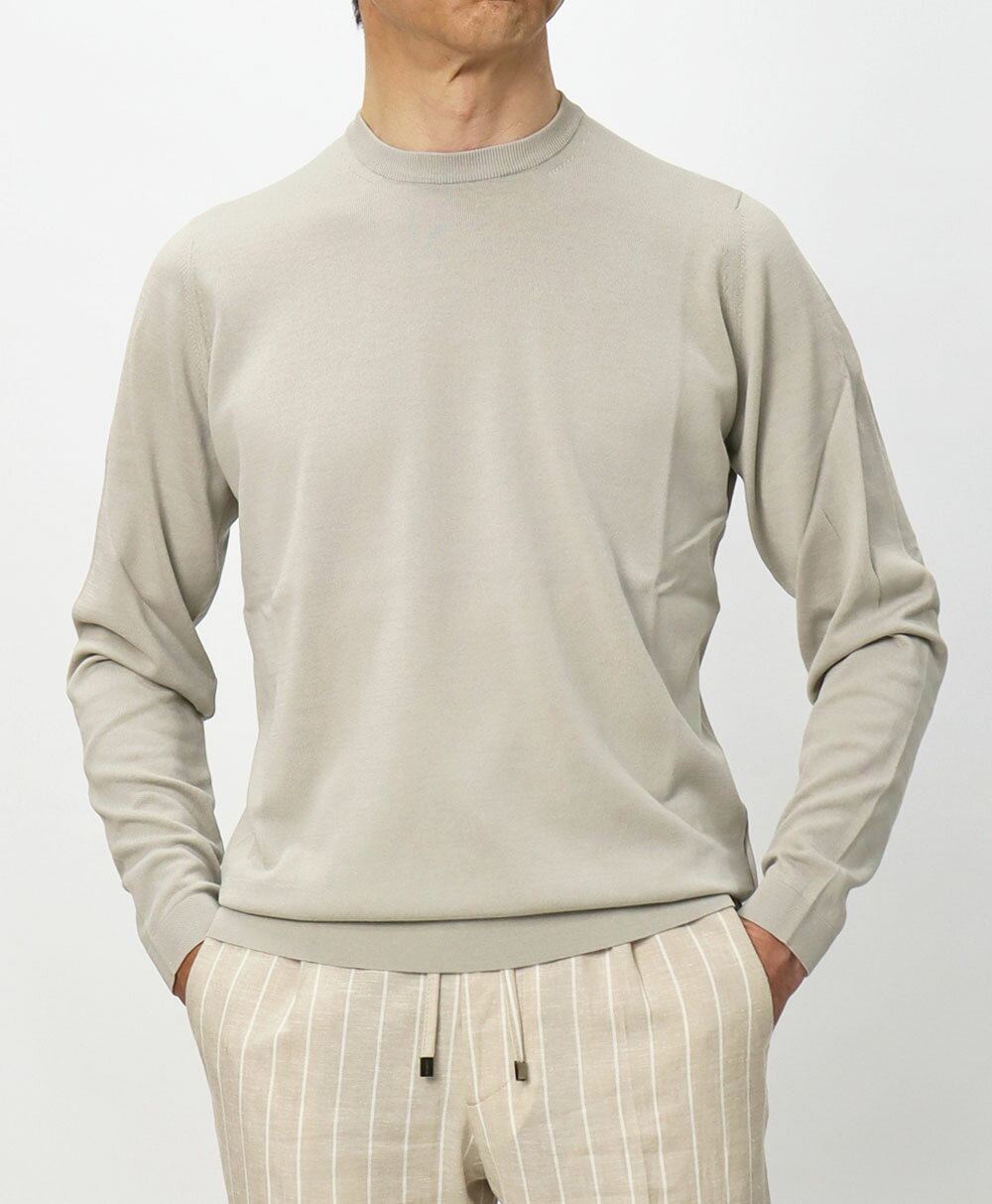 フィリッポ デ ローレンティス / FILIPPO DE LAURENTIIS / 長袖 クルーネック ニット / crepe cotton / クレープコットンニット / 6110-TS0ML【全6色】