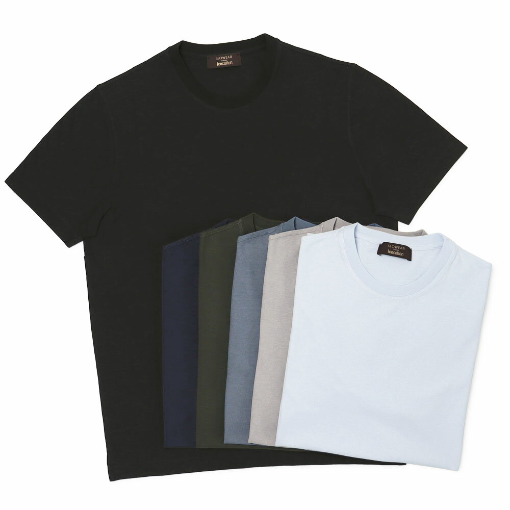 樂天商城 - ザノーネ / ZANONE / アイスコットン / ice cotton / クルーネック Tシャツ / 815214-Z0380【全6色】