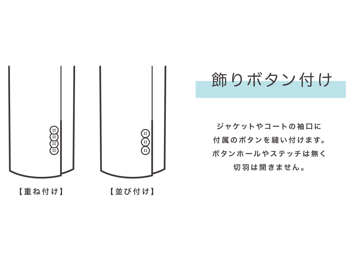 飾り釦付け