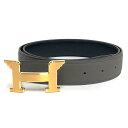 HERMES エルメス コンスタンス Hベルト ペガサス グレー/ブラック トゴ/ボックスカーフ #90 D刻印 33706599 【新品】