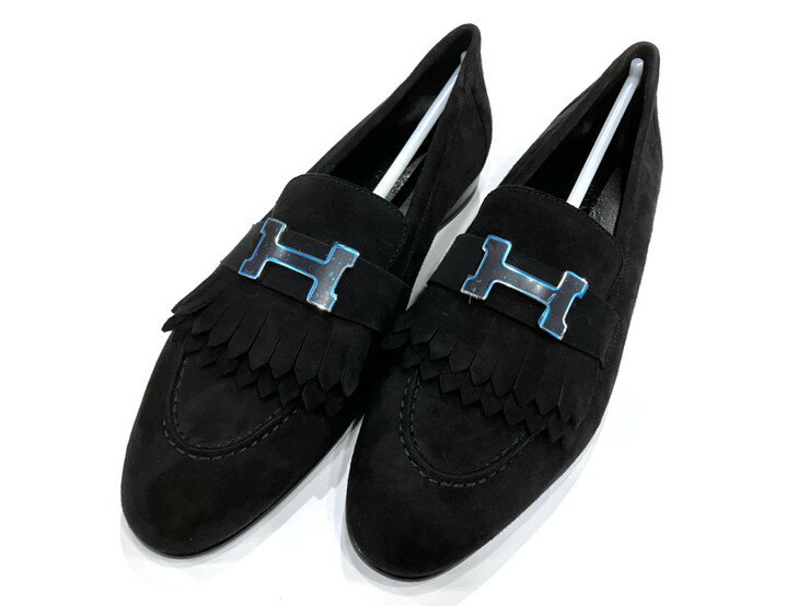 HERMES エルメス モカシン ローファー ロワイヤル ブラック スエード 36 1/2 23.5cm 43899227【新品】【あす楽対応】のサムネイル