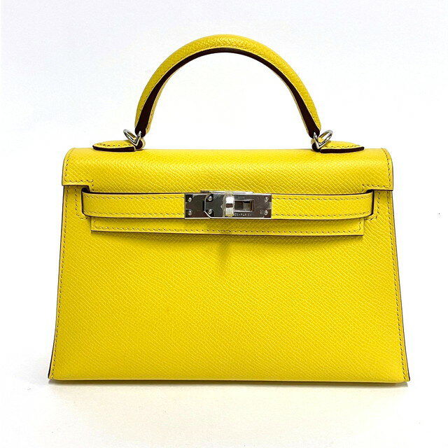 HERMES エルメス ケリー ミニ ドゥ 2 ジョーヌナプル シルバー金具 エプソン U刻印 ショルダーストラップ付属 49404706【新品】【佐川急便（保険付き）で発送】のサムネイル