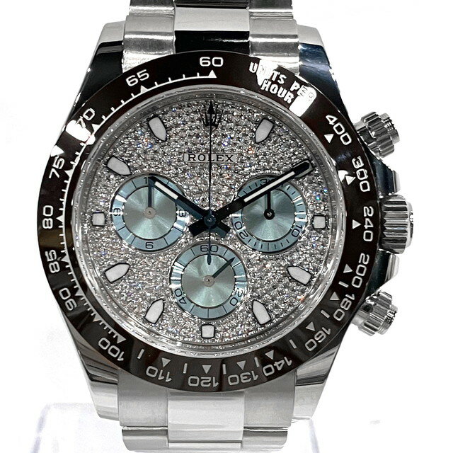ROLEX ロレックス コスモグラフ デイトナ 40mm パヴェダイヤ アイスブルー プラチナ 116506 【49652014】【中古】【時計】【佐川急便で発...