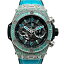 HUBLOT ウブロ ビッグ・バン ウニコ ホワイトゴールド パライバ 411.WX.1179.LR.0919 50881270【USED-A】【時計】【あす楽対象外】【佐川急便で発送】