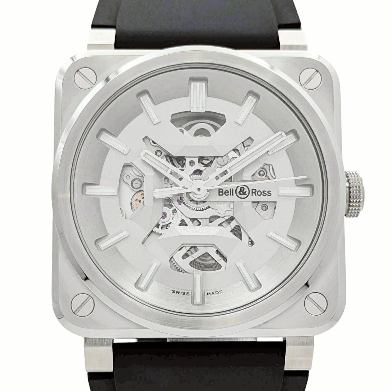 Bell&Ross ベル&ロス BR-03 SKELETON GREY STEEL 世界限定250本 41mm BR03A-GR-SKST/SRB 【LCE_0000009281025】【展示新品】【時計】【佐川急便で発送】