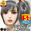 【P5倍 超ポイントバック祭】 白髪ウィッグ 白髪かつら 部分ウィッグ ヘアピース ポイントウィッグ 白髪 グレイヘア トップウィッグ トップカバー ポイントピ...