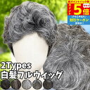 【P5倍 超ポイントバック祭】 ウィッグ 白髪 白髪かつら 医療用 フルウィッグ ショート 全頭かつら グレイヘア 高齢者 シニア ウルフ ボブ レディース 人...