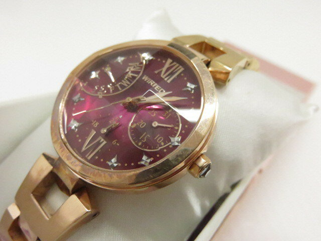 【中古品】 SEIKO セイコー WIRED f ワイアードエフ AGEE002 グラマラスカジュアルコレクション 腕時計 クォーツ 5Y66-0AM0 電池切れ 〇YR-06238〇