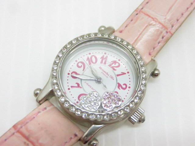アレサンドラオーラ 腕時計（レディース） アレサンドラオーラ レディース腕時計 クォーツ AO-4100-2 電池切れ 〇YR-06186〇