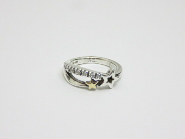 樂天商城 - 【中古品】 スタージュエリー STAR JEWELRY K18×シルバー925 コンビリング 約5号 〇YR-11553〇