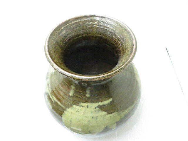 【未使用展示品】 熊本 小代焼 花瓶 壺 ○YR-13677○ [2]