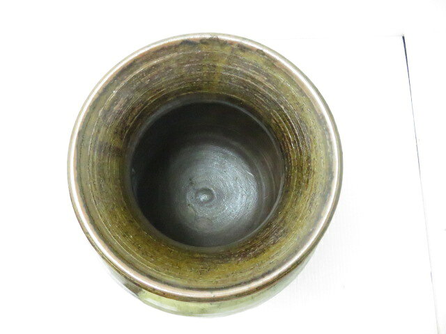 【未使用展示品】 熊本 小代焼 花瓶 壺 ○YR-13677○ [3]
