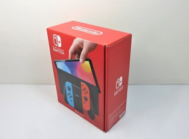 【中古未使用品】 ニンテンドースイッチ 有機ELモデル Joy-Con(L)ネオンブルー/(R)ネオンレッド HEG-S-KABAA(JPN) ○YR-15579○