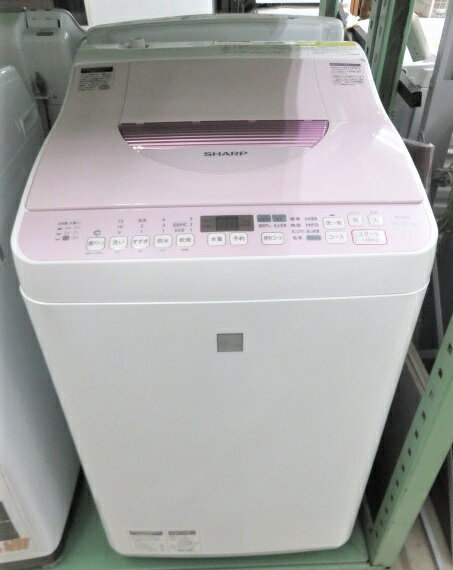【中古品】 シャープ SHARP 電気洗濯乾燥機 洗濯容量5.5kg 乾燥容量3.5kg ES-T5E3-KP 2016年製 ○YR-15704○