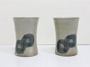 【未使用展示品】 天草 丸尾焼 椿カップ 2個セット ○YR-15895○