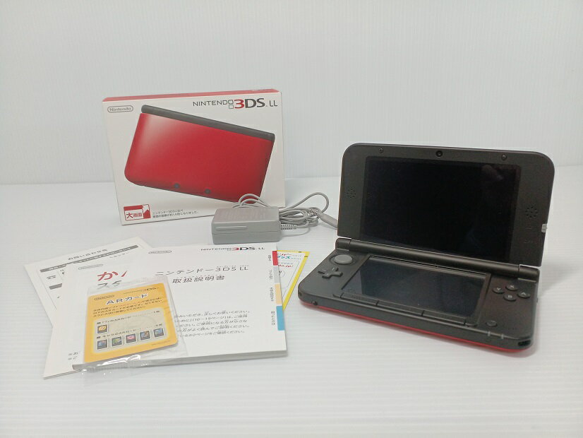 【中古品】任天堂 Nintendo 3DS LL本体 レッド×ブラック SPR-S-RKAA(JPN) 〇YR-50656〇