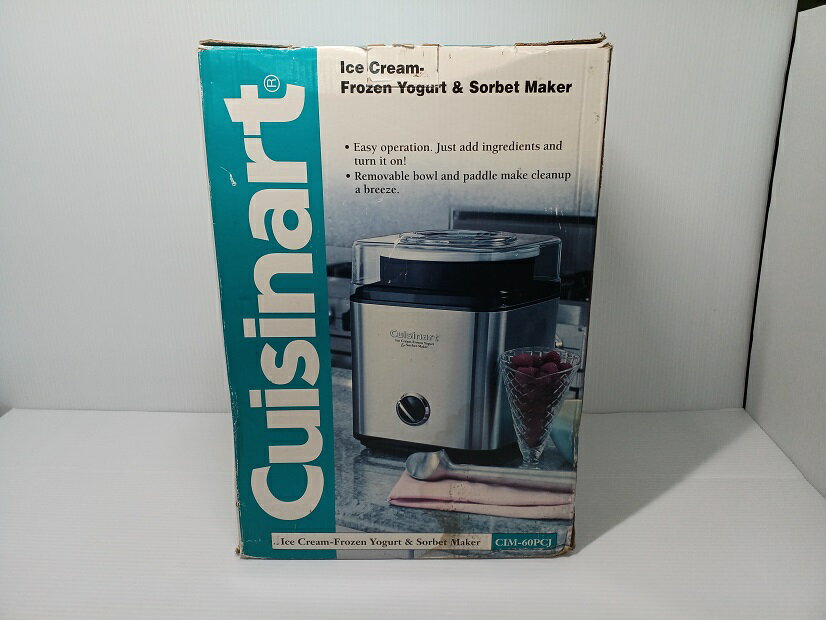【中古未使用品】 Cuisinart クイジナート アイスクリーム フローズンヨーグルト ソルベ メーカー CIM-60PCJ ○YR-50723○