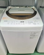 【中古品】東芝TOSHIBA電気洗濯機ZABOON洗濯容量6.0kgAW-6D62019年製○YR-16107○