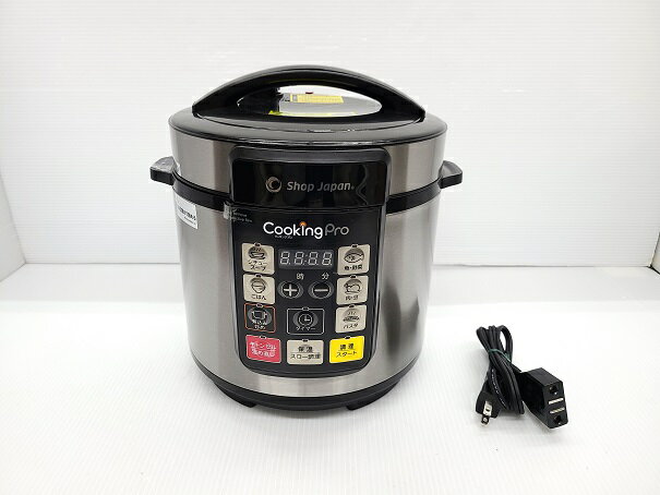 【中古品】 ショップジャパン 電気圧力鍋 プレッシャークッキングプロ 3.2L SC-30SA-J03 ○YR-17078○ の出品です。 こちらの商品は中古の商品です。 中古品の為、スレ等による多少の使用感があります。 商品内容は掲載画像に写っている物が全てです。 詳しくは画像にてご確認ください。 ※撮影環境の影響により実際の商品と色合いが多少異なる場合がございます。 　あらかじめご了承ください。 　また、お買取り商品・店頭保管の為、細部にまで拘る方はご購入をお控えください。 ■満水容量：約3.2L ■調理容量：約2.4L ■サイズ：幅約28.5cm×高さ約29.5cm×奥行約27.3cm ■質量：約3.6kg ■付属品：本体・電源コード ■動作確認済み ■発送方法：クロネコヤマト宅急便元払い ※当店では商品発送の際に納品書を同封しております。 　領収書の発行は出来ませんので、あらかじめご了承ください。　