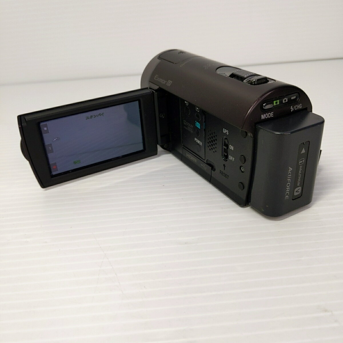 【中古品】ソニー デジタルHDビデオカメラレコーダー CX370V ボルドーブラウン HDR-CX370V　リモコン三脚付き〇YR-52061〇