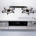【中古品】パロマ ガスコンロ 2口 PA-380WHA エブリシェフ 左強火力バーナー ナチュラルホワイト 水なし両面焼グリル 〇YR-52453〇