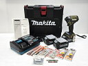 【中古品】 マキタ makita 充電式 インパクトドライバ TD002G バッテリー3個 充電器 収納ケース オリーブ ○YR-18416○