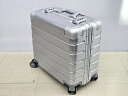 【中古品】 キャリーケース ミニキャリー シルバー 4輪 カバー付き ○YR-18623○